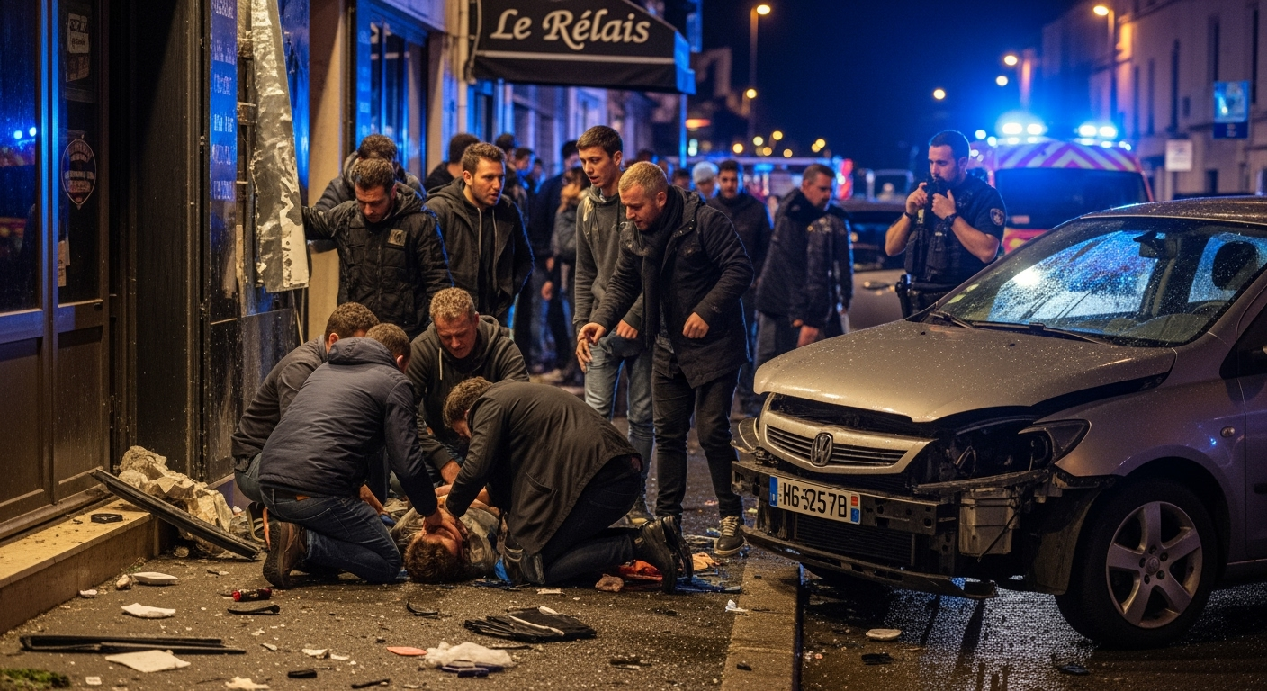 法國北部汽車衝撞酒吧外人群，造成一人死亡