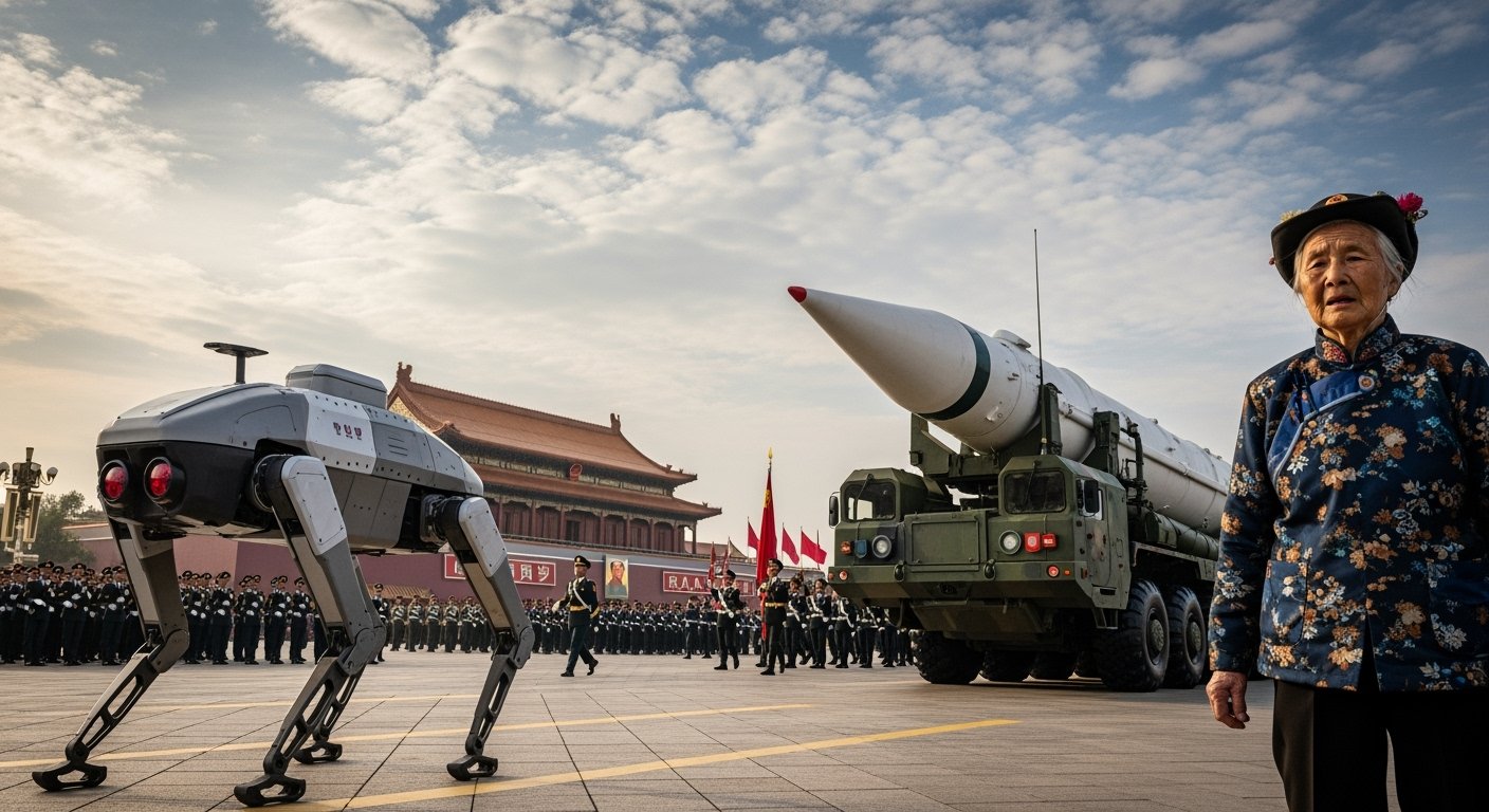 「核三位一體」與「機器狼」亮相,中國閱兵展示大批武器裝備。
