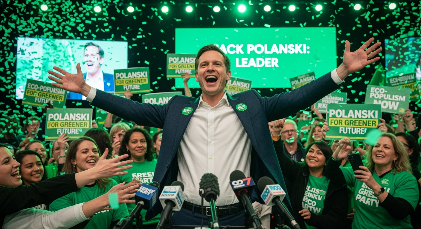 札克·波蘭斯基(Zack Polanski)贏得綠黨黨魁選舉。