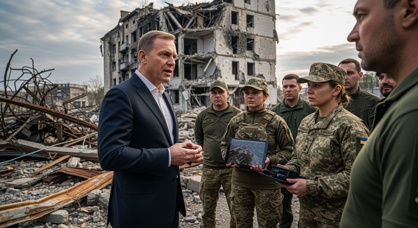 「黑水公司」創辦人兼 MAGA 信徒艾瑞克·普林斯(Erik Prince)在烏克蘭推銷其服務。