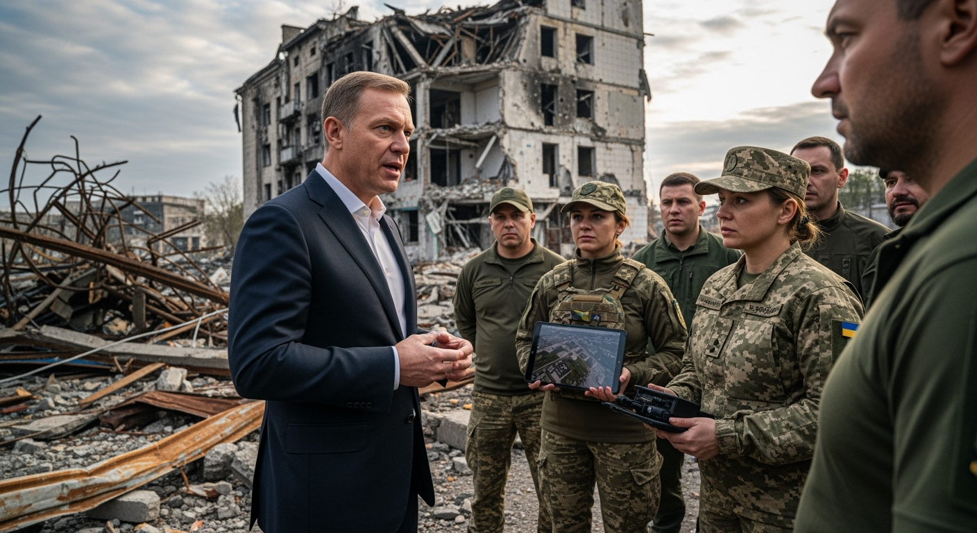 「黑水公司」創辦人兼 MAGA 信徒艾瑞克·普林斯(Erik Prince)在烏克蘭推銷其服務。