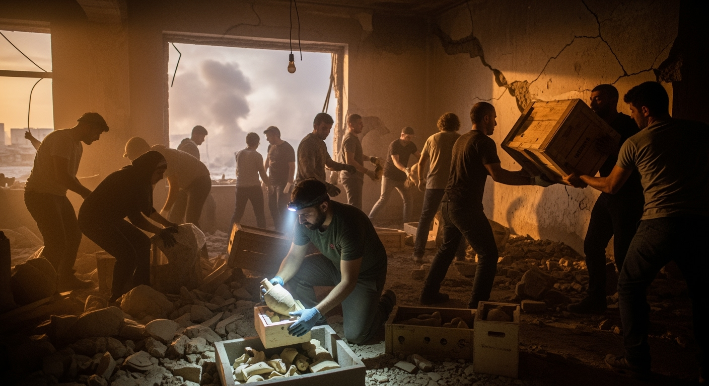 以軍空襲威脅加薩文物 考古學家緊急搶救撤離