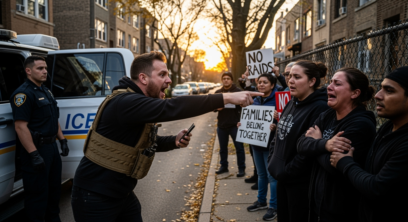 芝加哥突襲行動 右翼網紅隨行陪同移民執法局人員