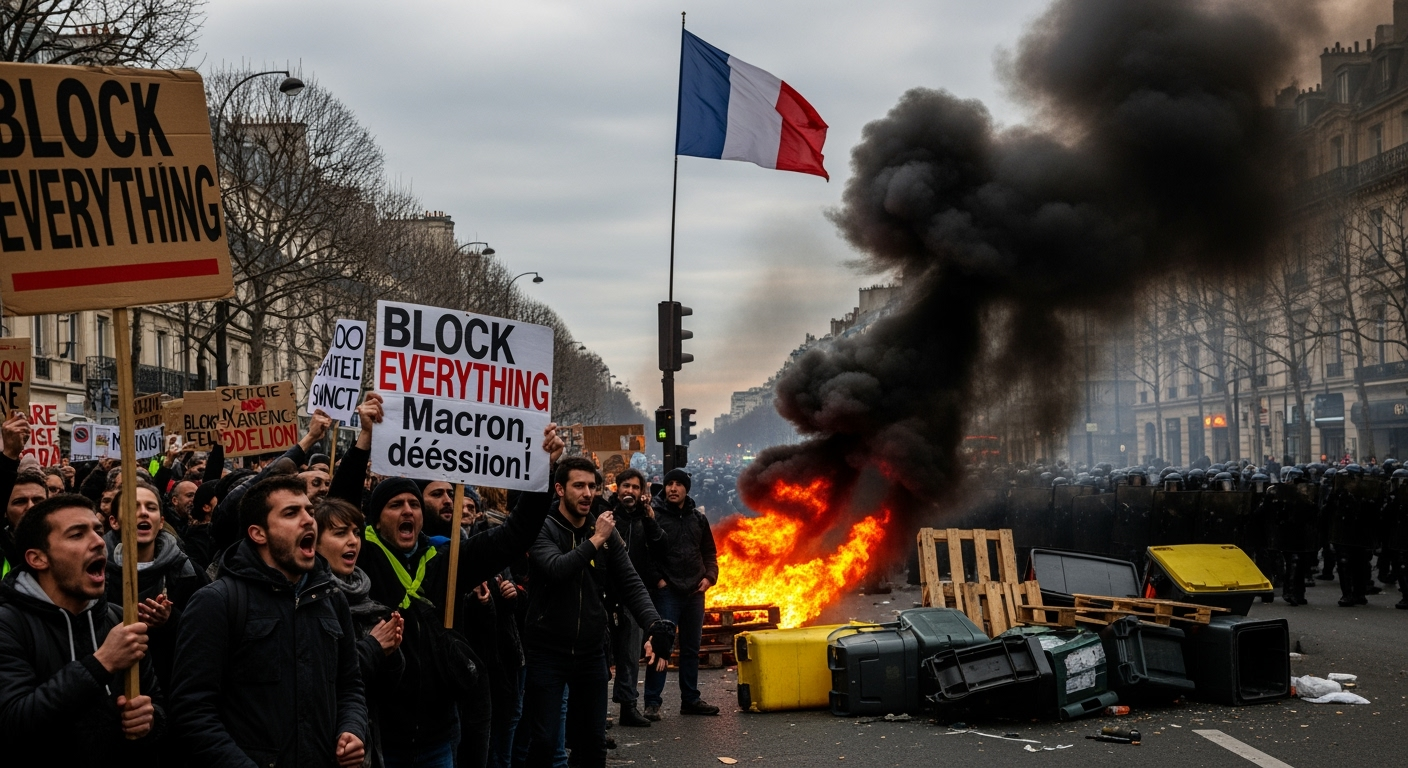 法國迎新總理 抗議群眾發起「封鎖一切」行動
