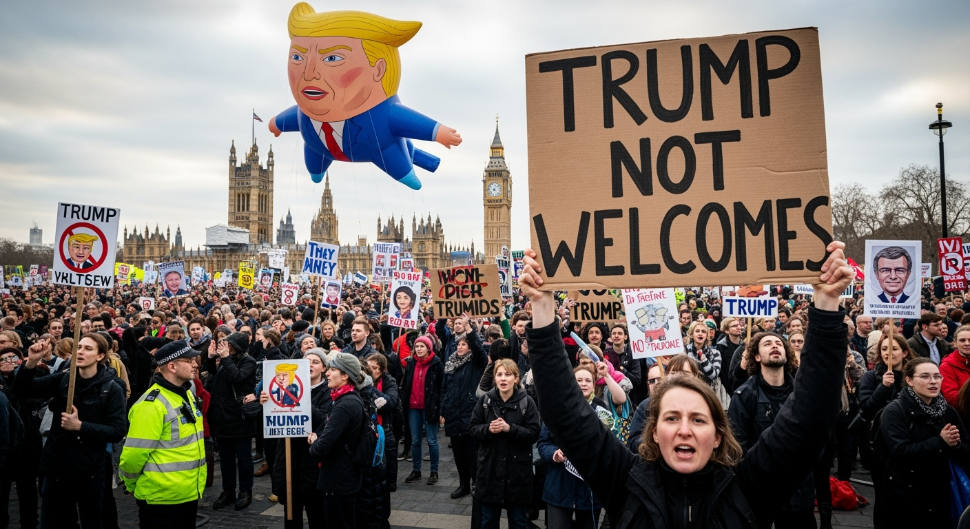 川普訪英行程原定與外界隔離,但抗議者另有打算