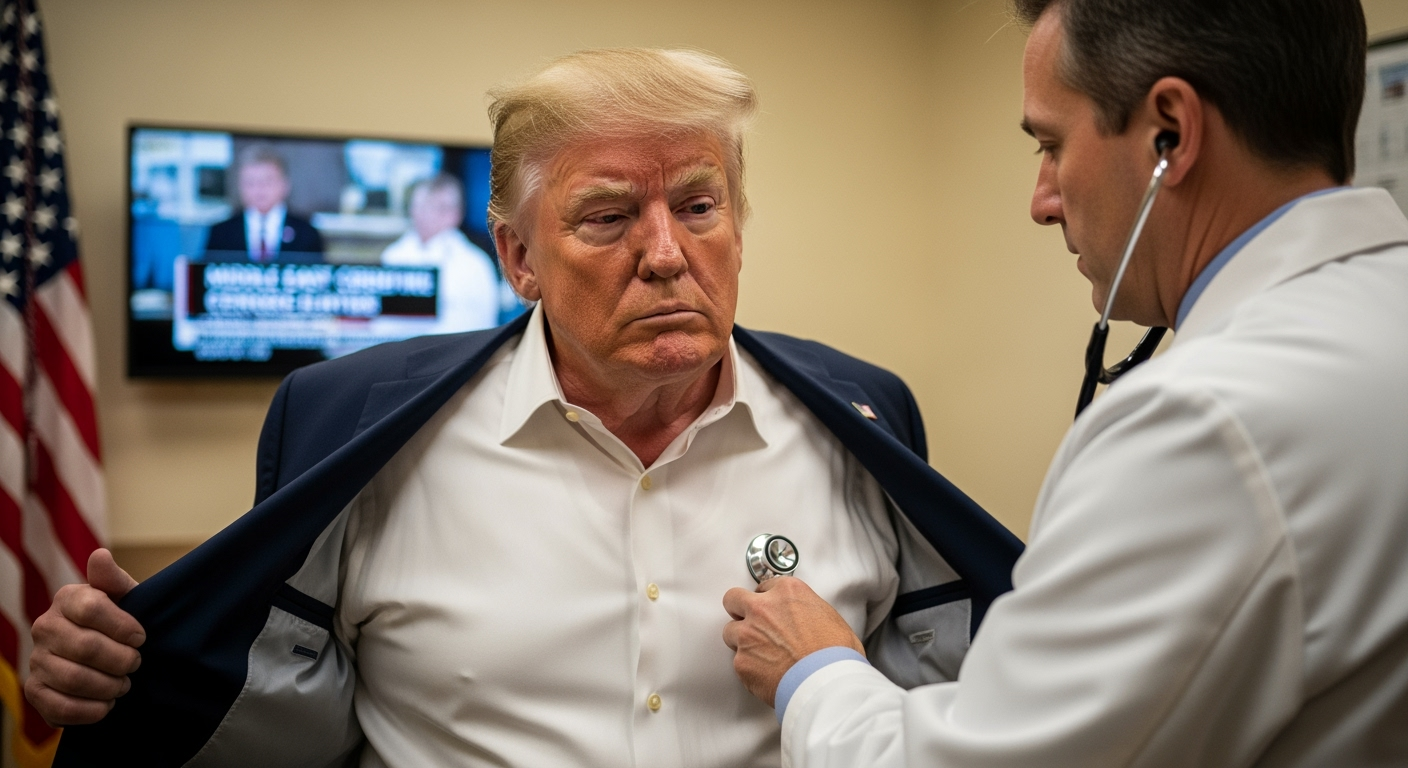 川普在前往中東前完成「半年一度」的健康檢查。