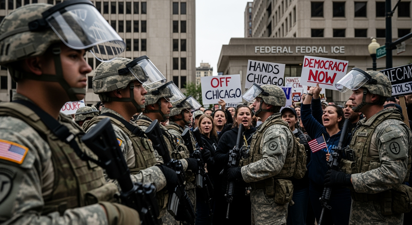 國民兵部隊於芝加哥地區「保護」移民執法局及其他聯邦資產——美國政治即時新聞。