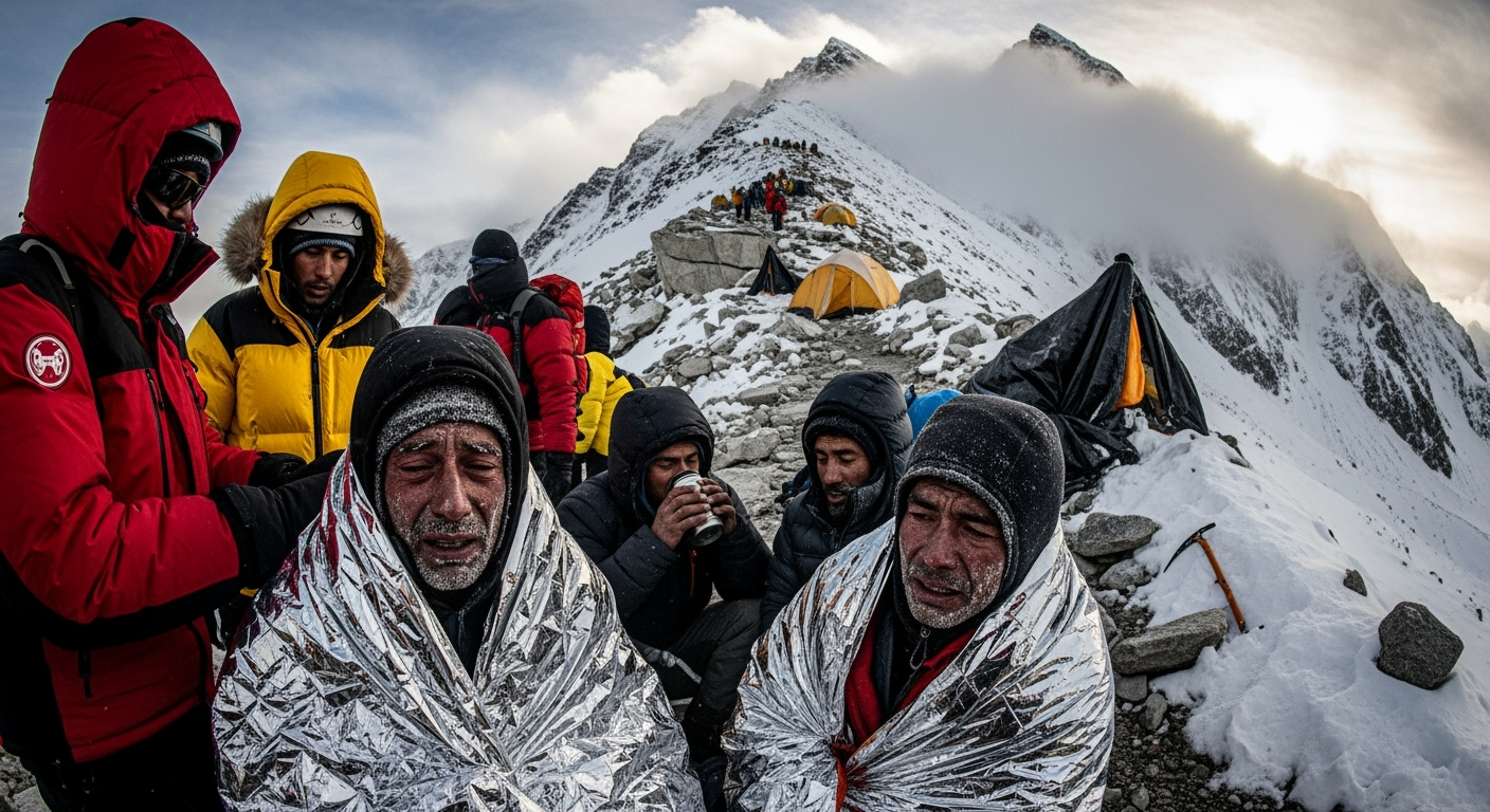 暴風雪後,聖母峰剩餘受困登山客已全數獲救。