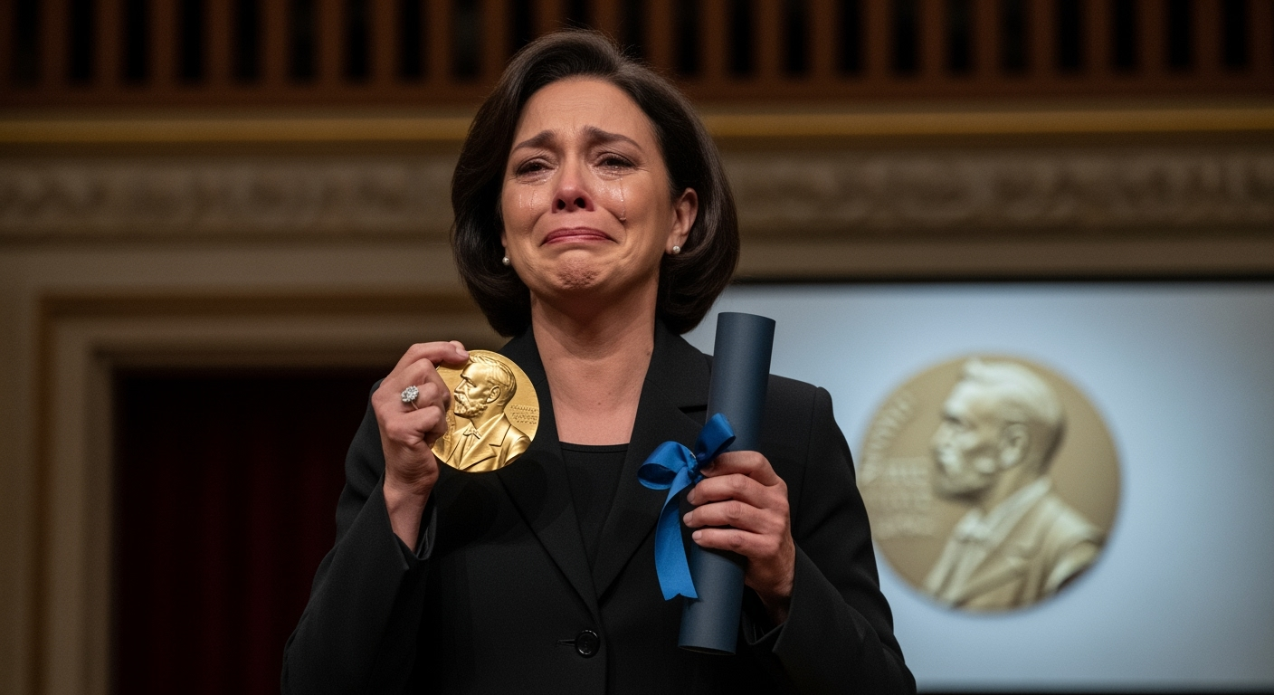 委內瑞拉政治人物瑪麗亞·科里納·馬查多榮獲諾貝爾和平獎。