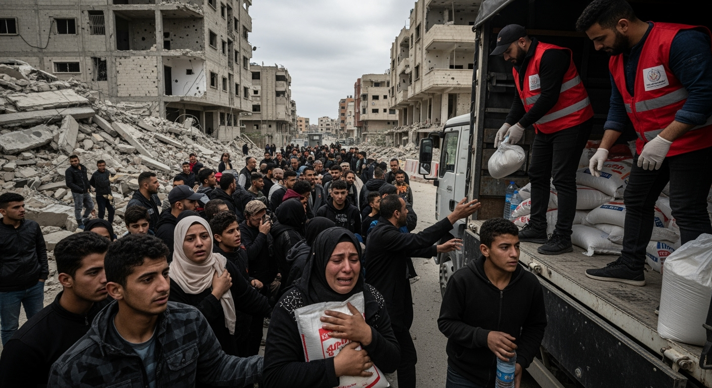 停火期間，急需的援助物資正送達更多加薩民眾手中