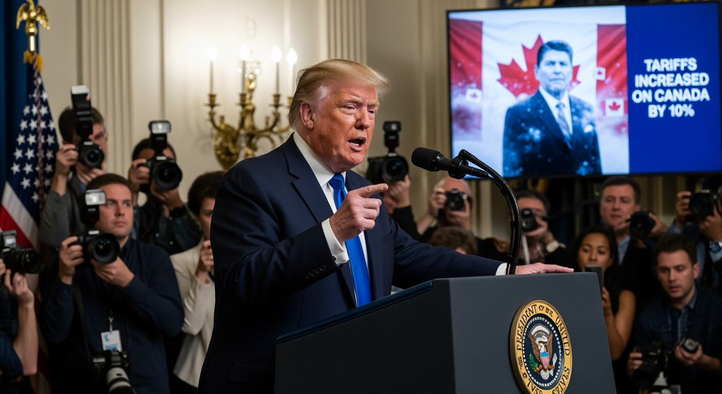 不滿雷根廣告，川普將對加拿大關稅調升 10%