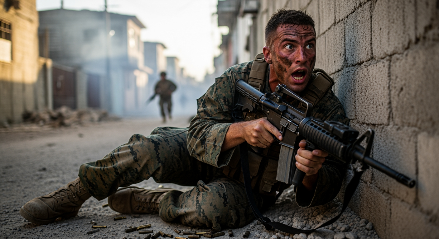 美國海軍陸戰隊在海地與疑似幫派份子交火