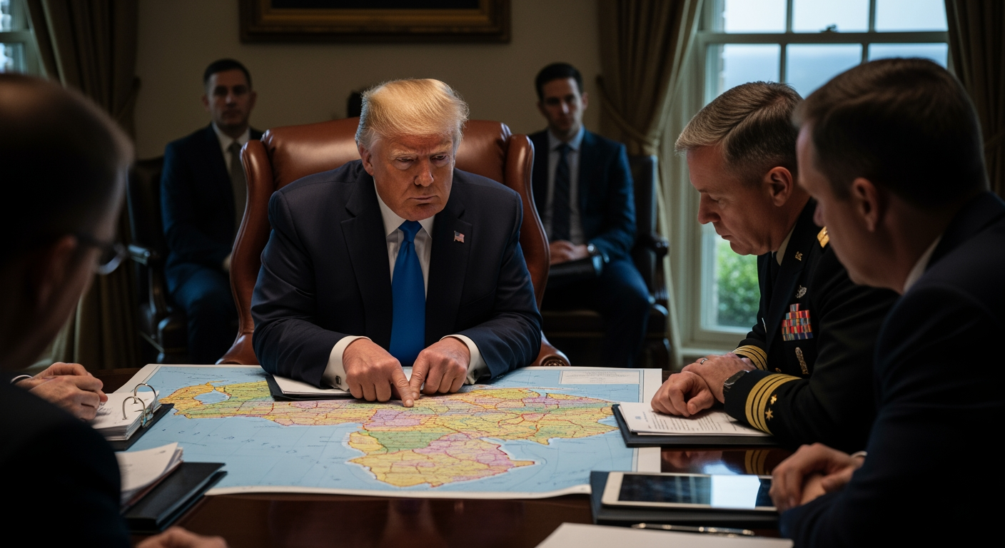 美軍準備接獲攻擊命令之際，川普權衡對委內瑞拉發動打擊