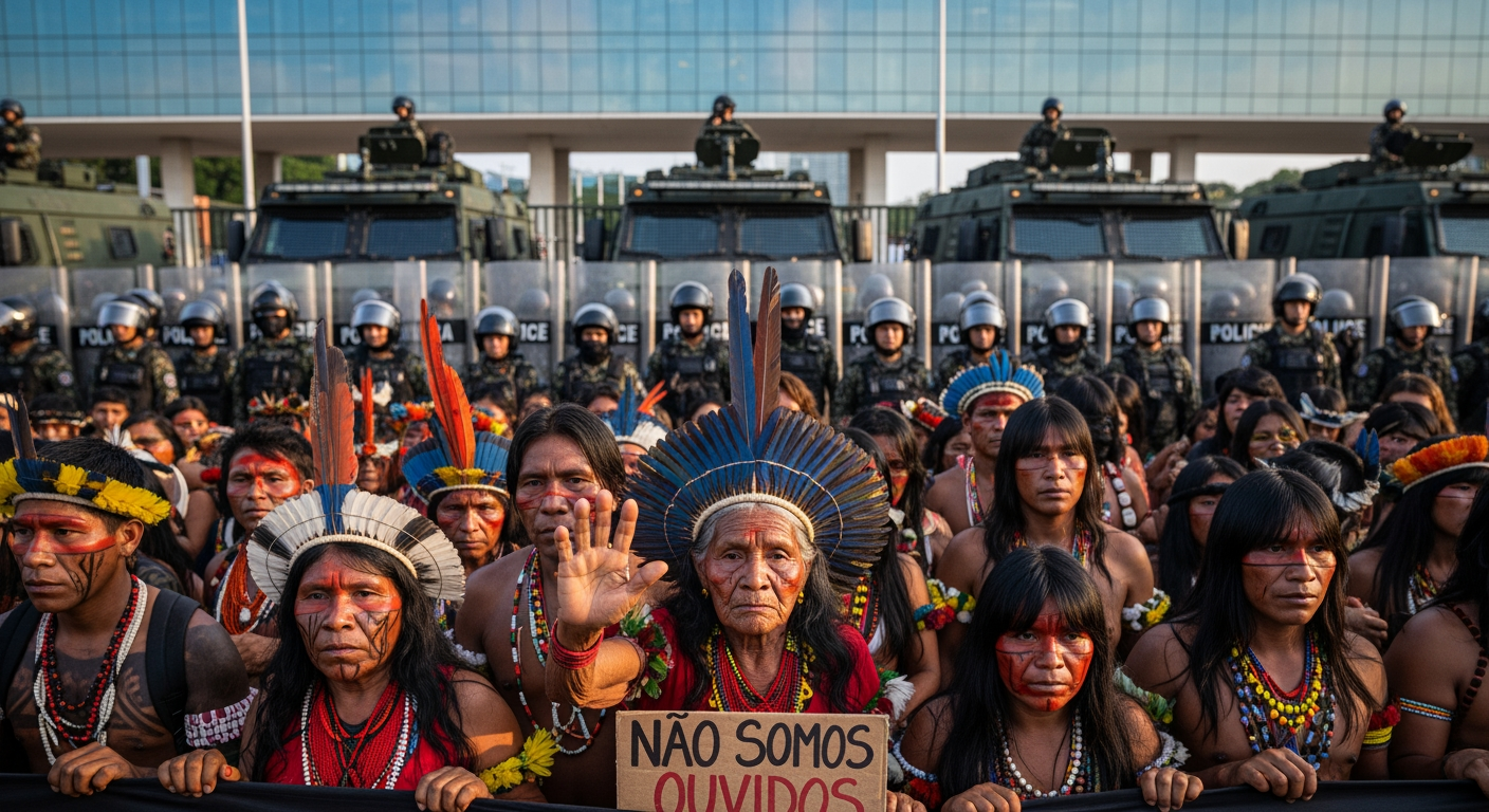 抗議者因原住民的困境封鎖 COP30 高峰會