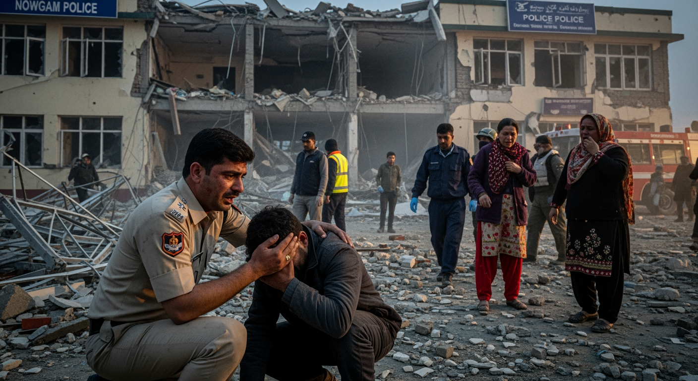 印度控制的喀什米爾一處警察局內沒收的爆裂物爆炸，造成九人死亡