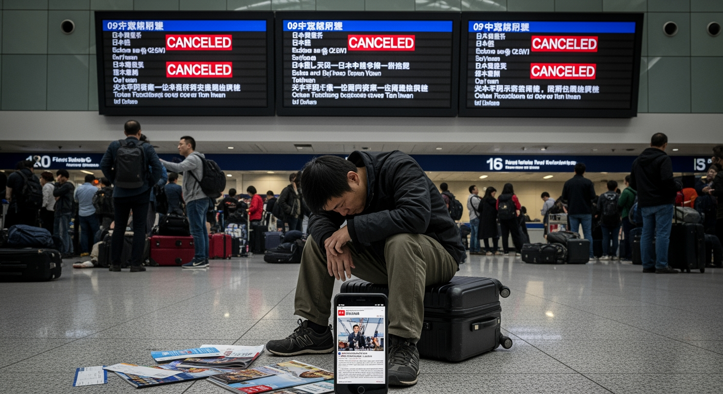 隨著緊張局勢升溫，中國遊客取消數十萬趟赴日行程