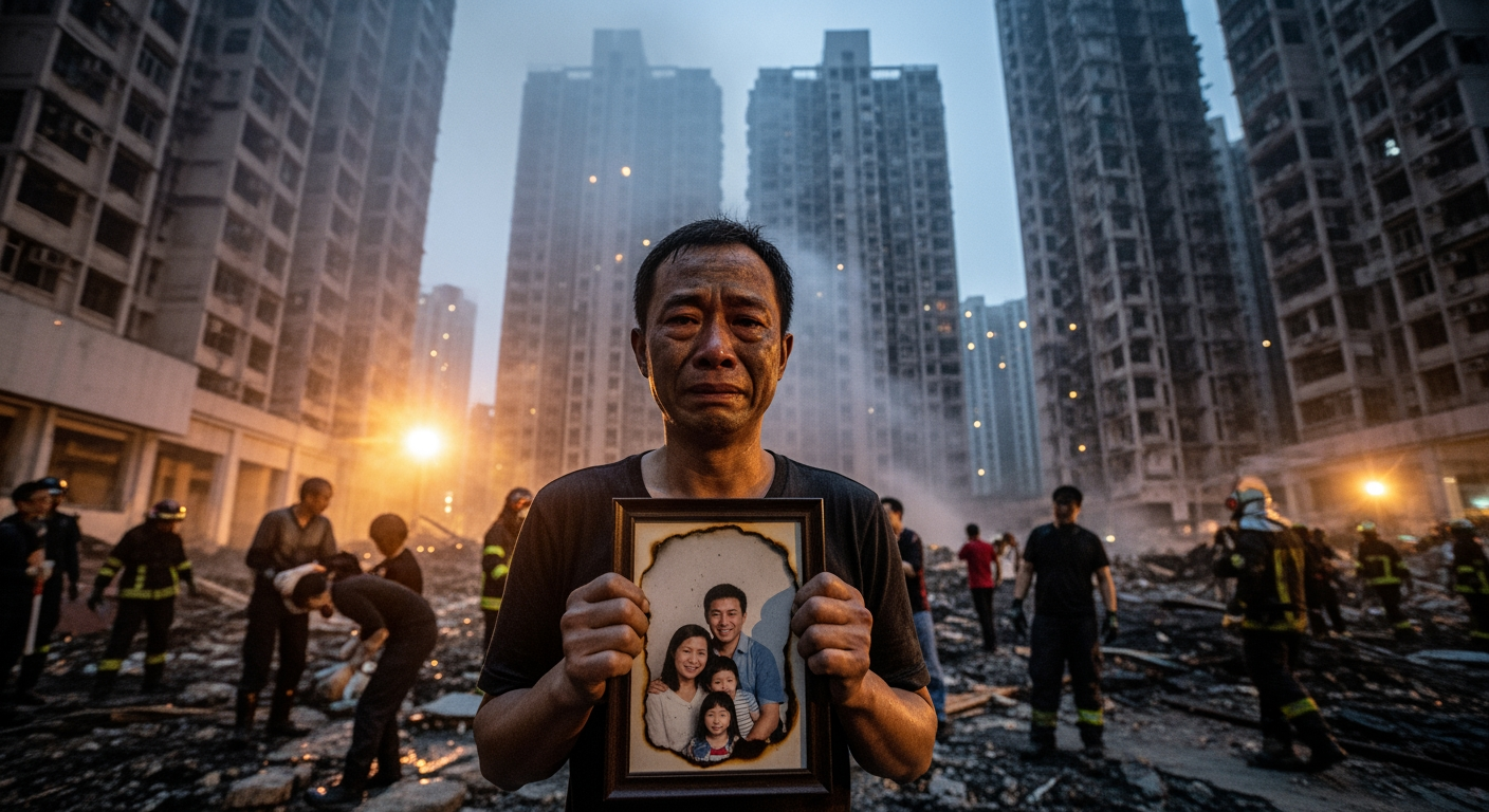 香港高樓住宅大火死亡人數升至44人，尚有數百人失蹤