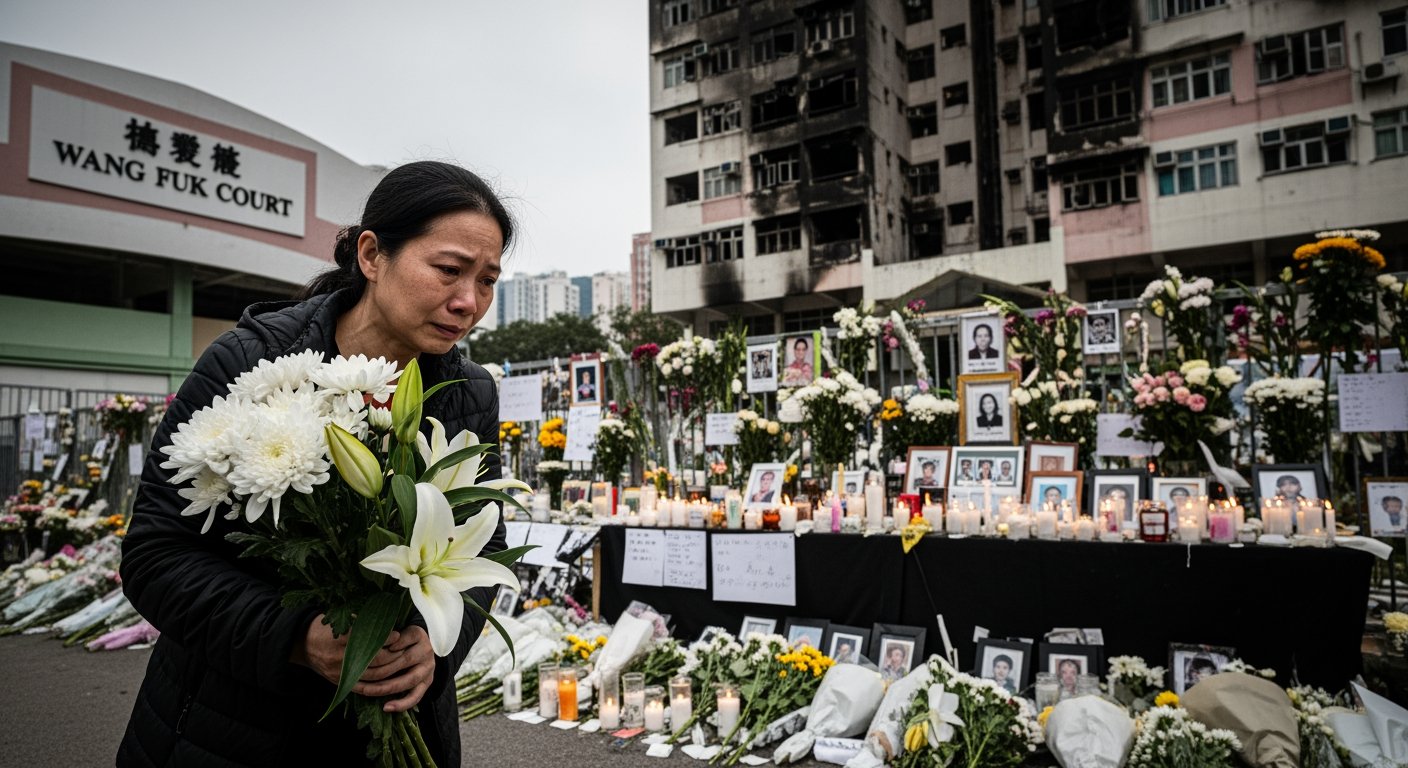 公寓大火死亡人數攀升至146人,全港哀悼
