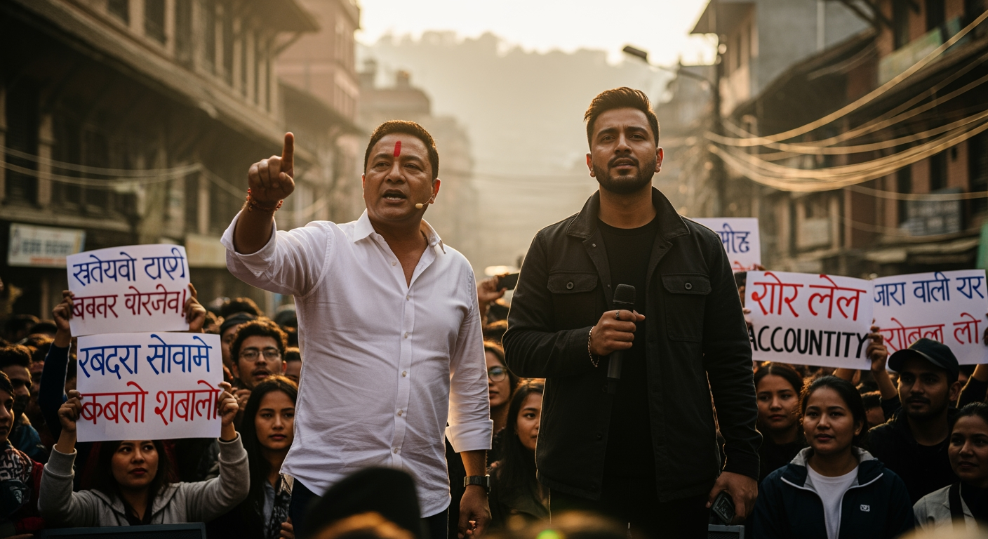 經歷青年反抗運動後，尼泊爾電視主持人和饒舌歌手出身的市長結盟參選