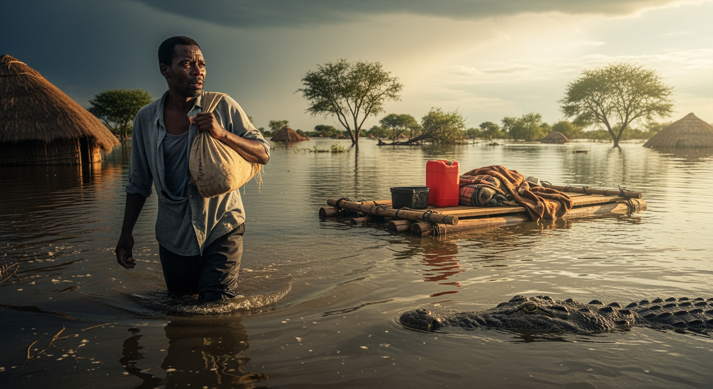 洪水重創南部非洲,發布鱷魚警報