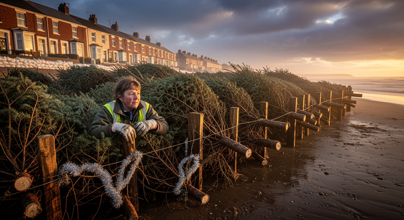 Tinsel_to_tidewall-_discarded_Christmas_trees_reused_to_protect_Lancashire_coastline