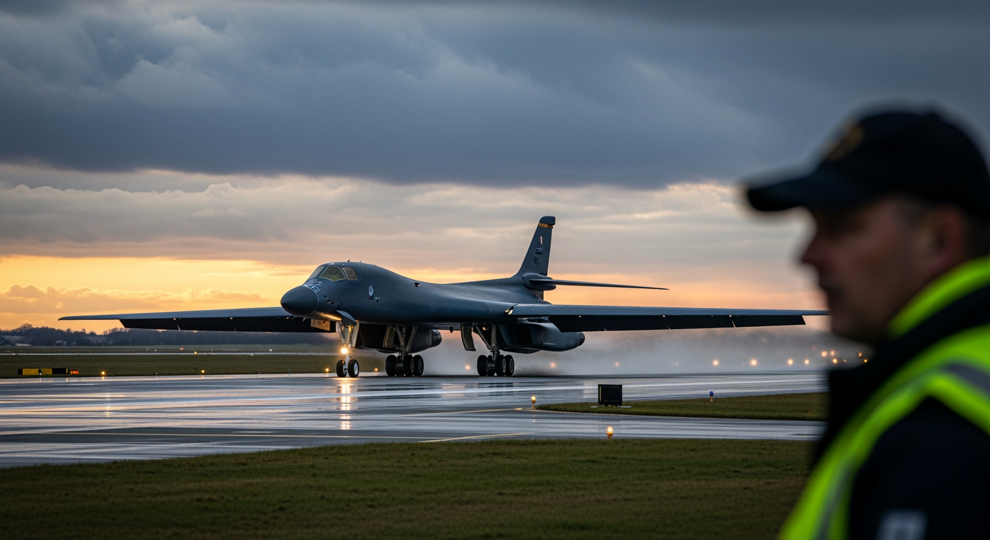警告將擴大打擊伊朗後,美軍轟炸機降落英國