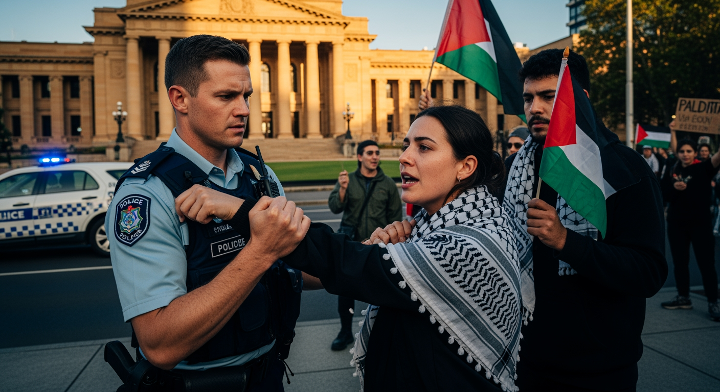 昆士蘭州「從河到海」禁令首日,兩名抗議者遭起訴