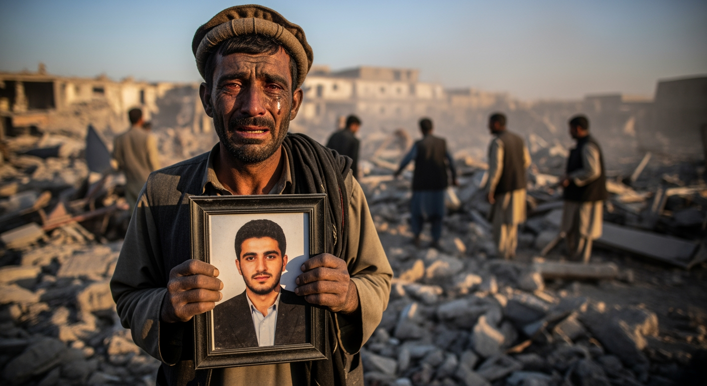 喀布爾康復中心遭巴基斯坦空襲，阿富汗民眾急尋親人