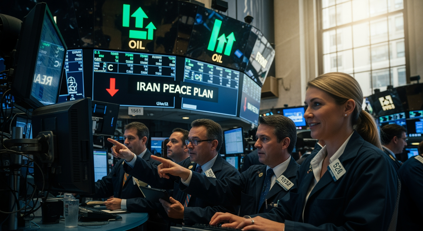 受15點伊朗和平計畫的希望鼓舞，股市上漲、油價下跌