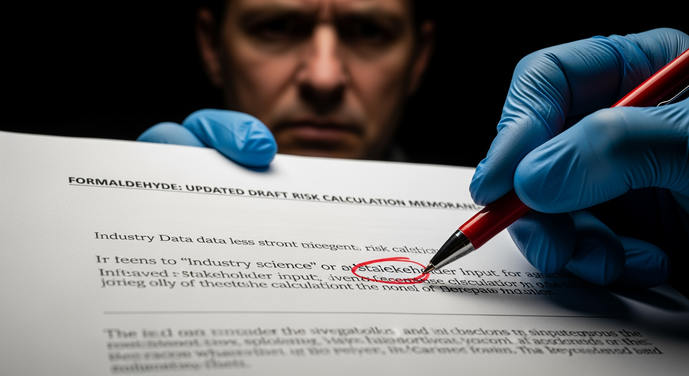 文件顯示：川普政府環保署仰賴業界科學數據以放寬甲醛致癌規範