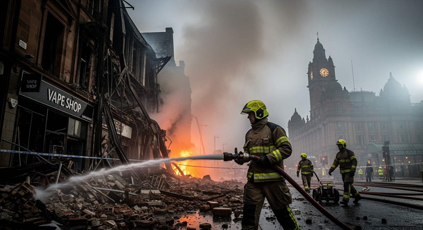 火災與建築倒塌後，格拉斯哥中央車站將至少關閉兩天