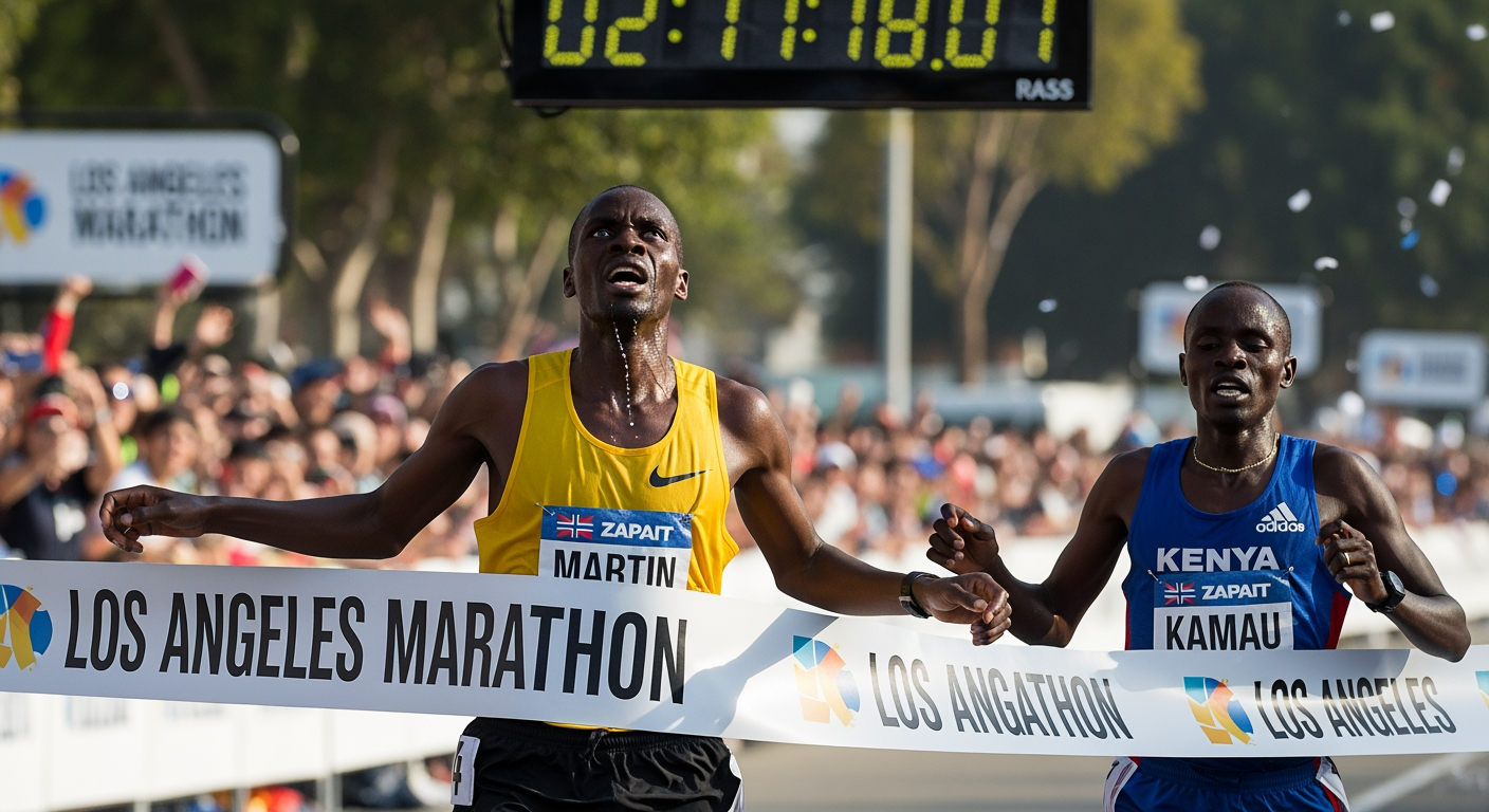 奈森·馬丁贏得洛杉磯馬拉松40年歷史上差距最小的冠軍