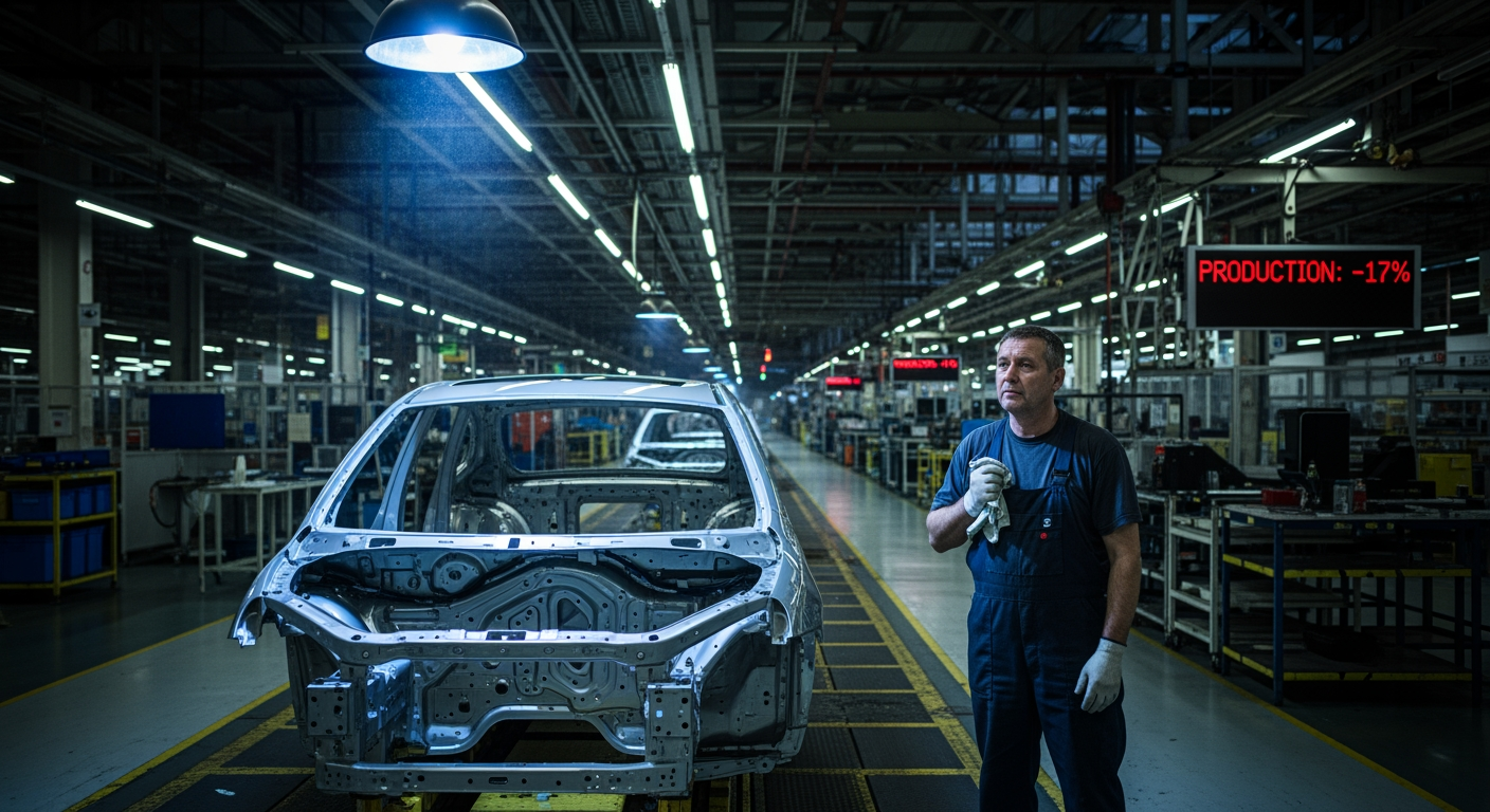 英國汽車產量暴跌17% 業界警告衰退情況「令人擔憂」