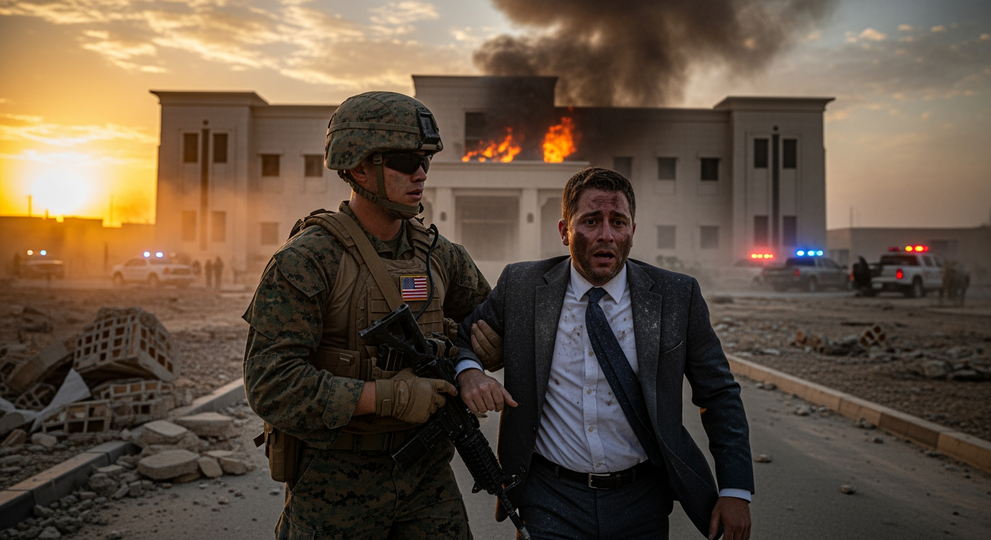 以色列軍隊進入黎巴嫩南部之際，美國駐利雅德大使館遭伊朗無人機襲擊