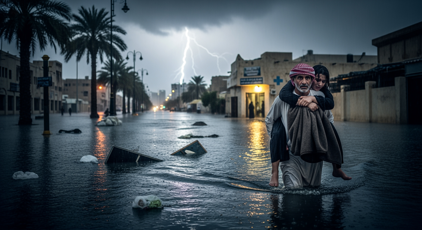 天氣追蹤：雷陣雨淹沒阿聯與沙烏地阿拉伯