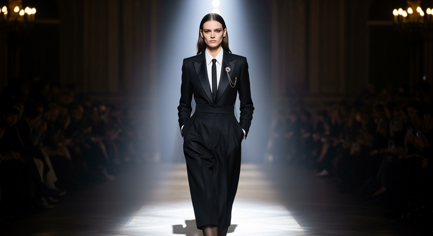 經典「吸菸裝」回歸，YSL點亮巴黎時裝週大秀