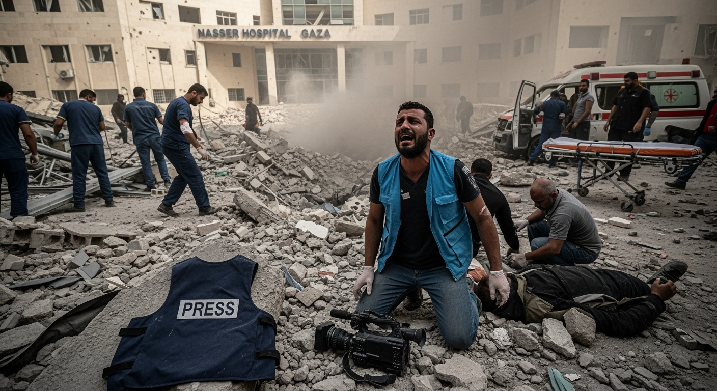 衛生官員表示，以色列二度轟炸加薩醫院，炸死救援人員