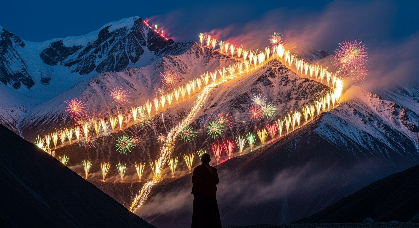 始祖鳥在西藏施放煙火引發環保強烈抗議