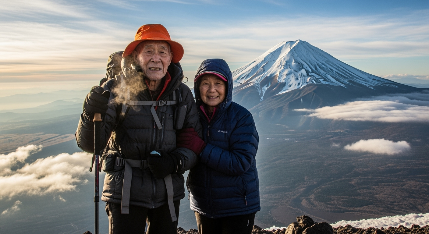 102 歲日本男子成為登頂富士山的最年長者