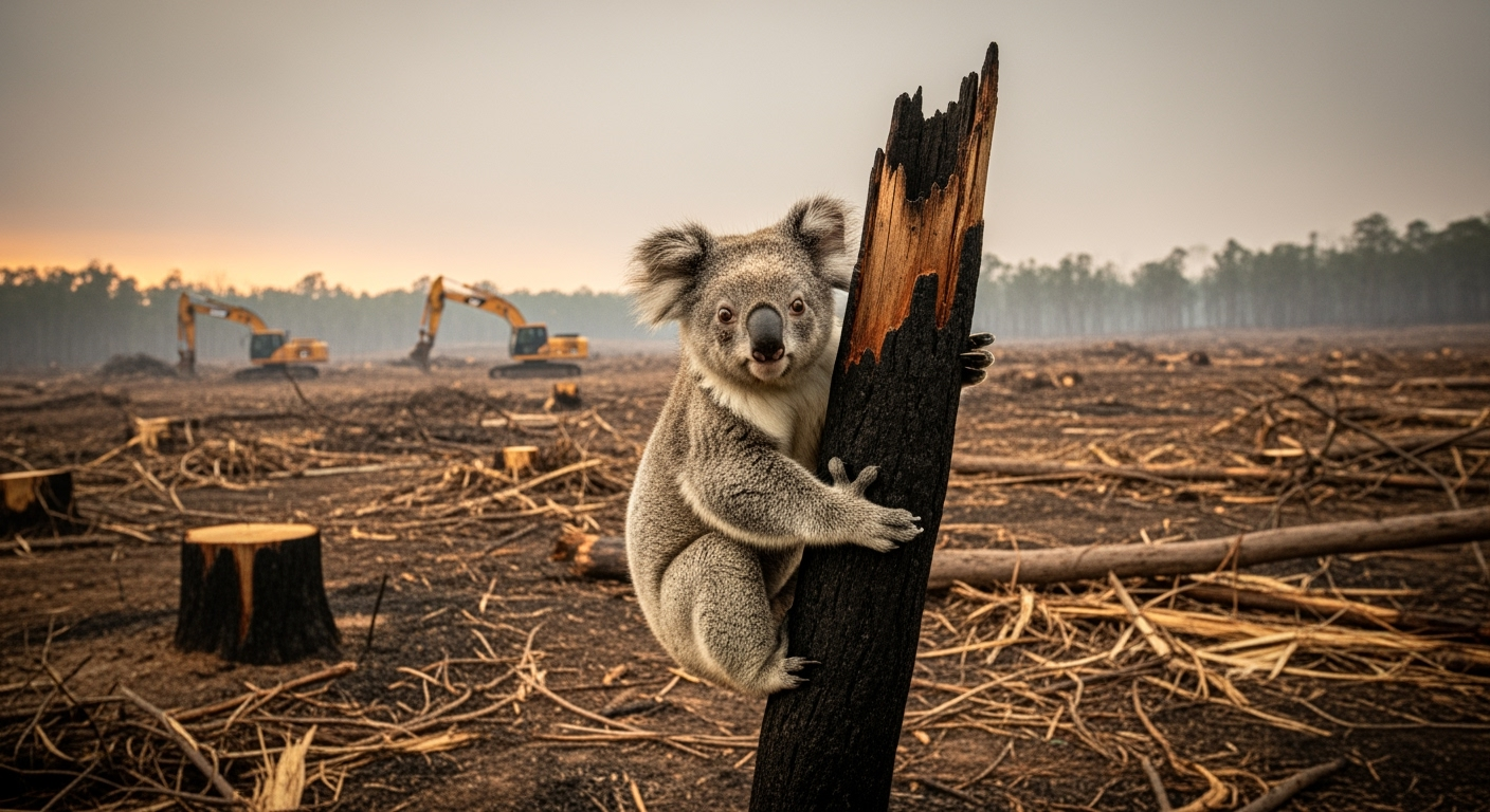 保育人士表示，無尾熊棲地喪失顯示自然法規「徹底失敗」