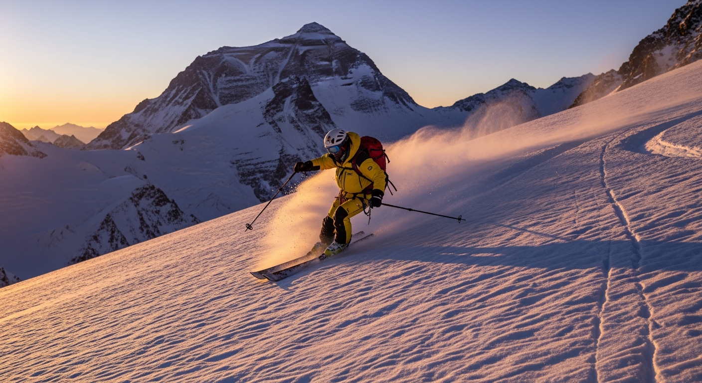 波蘭登山家創下歷史，無氧滑雪下聖母峰