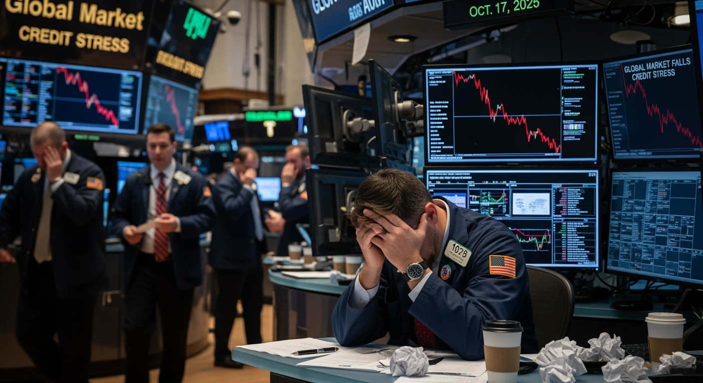 美國私人信貸引發恐慌，銀行股領跌全球股市