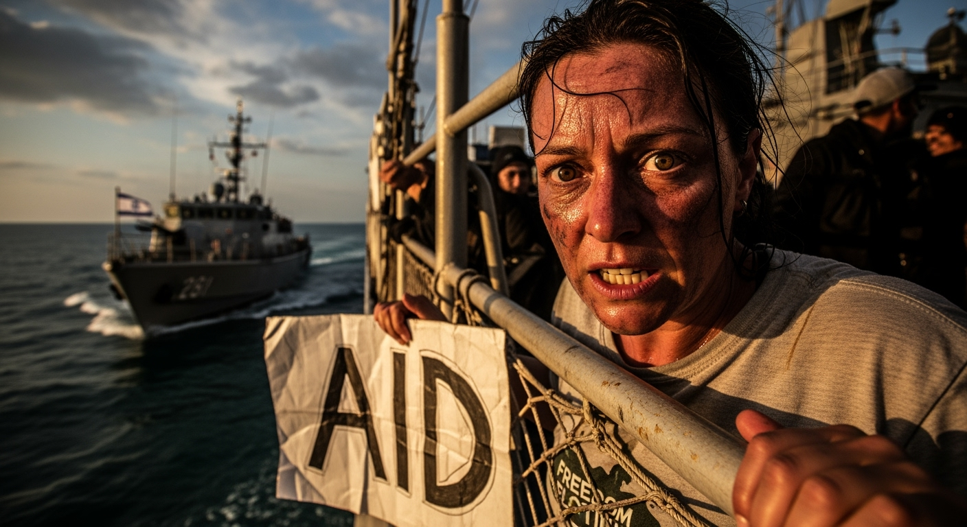 遭批不當對待人道人士之際，以色列再攔截加薩援助船隊