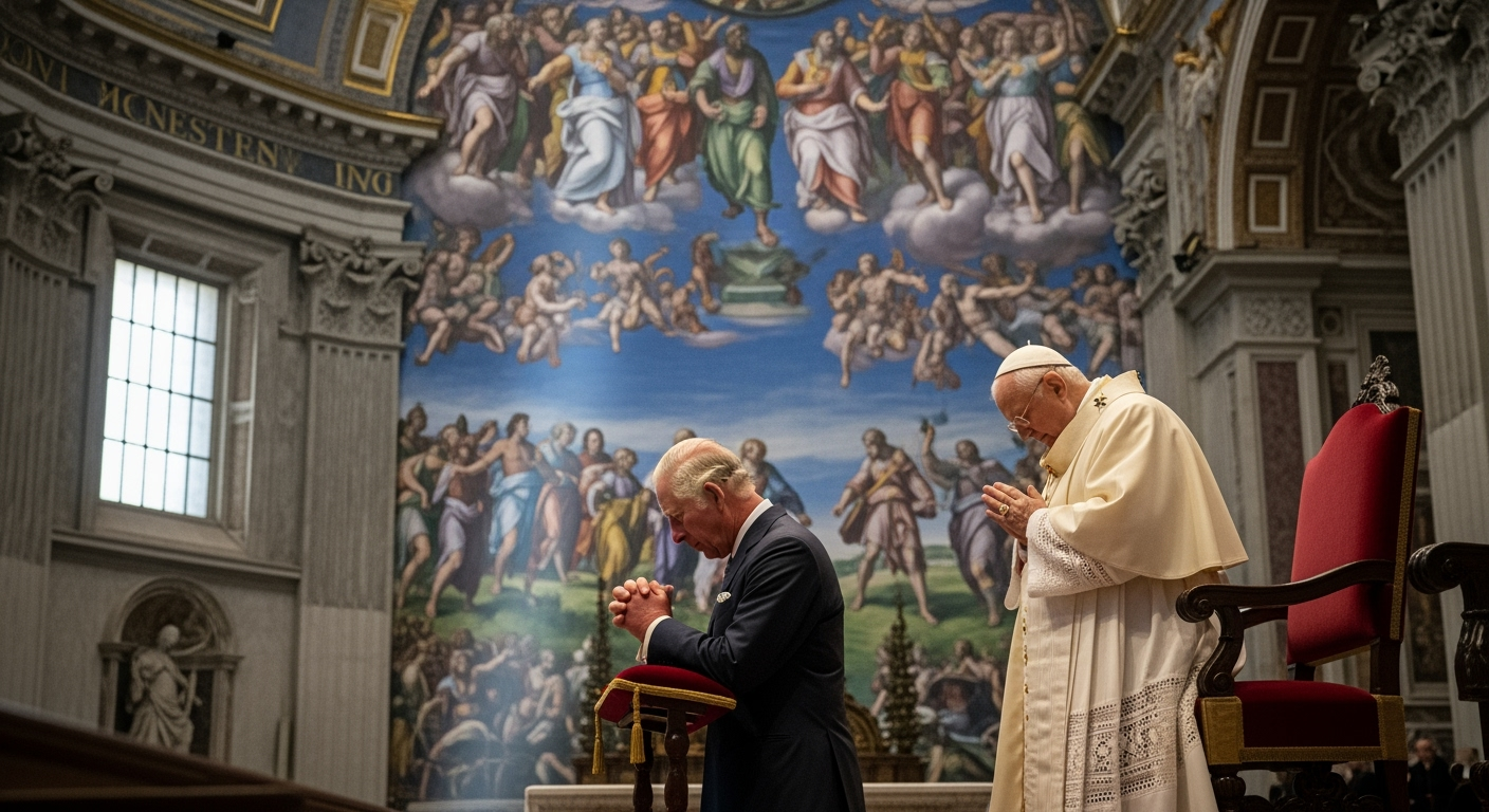 查爾斯國王將成500年來首位與教宗公開祈禱的在位英王