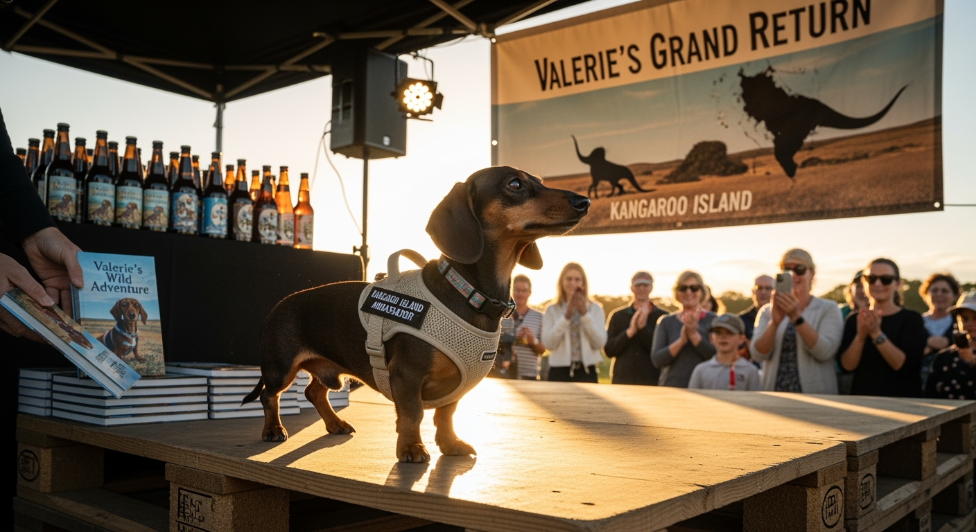 VIP 露面、出書與啤酒：臘腸狗瓦萊麗在袋鼠島歷險後的近況