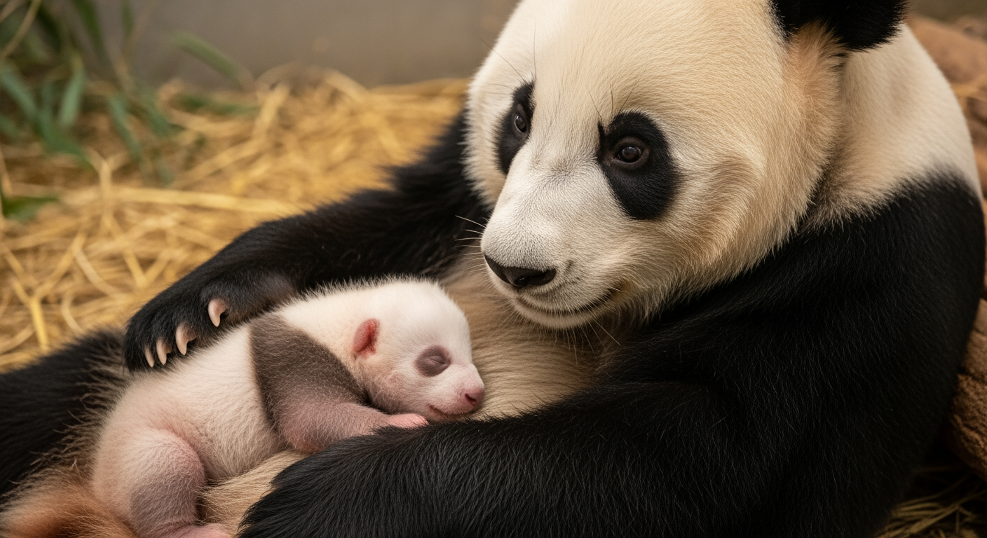 小巧毛茸茸又粉嫩 印尼歡慶首隻本土貓熊寶寶誕生