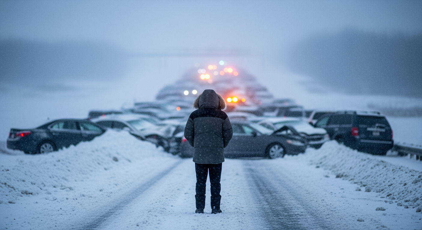 美國旅遊高峰週末遇冬季風暴，中西部積雪達一英尺