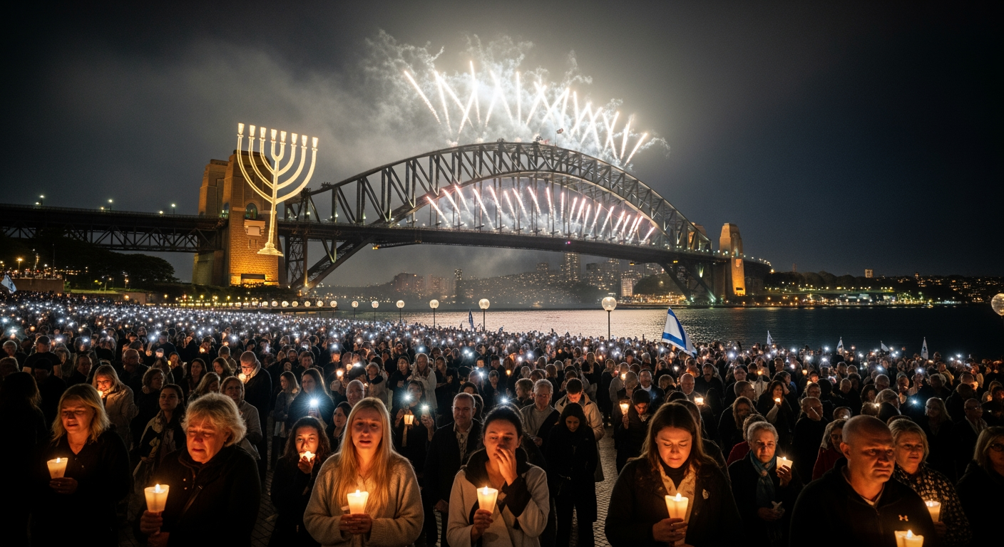 雪梨跨年夜氣氛凝重，煙火施放前為邦代（Bondi）受害者默哀一分鐘