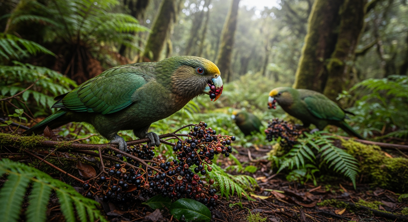 漿果大豐收，世界最胖鸚鵡迎來交配盛季