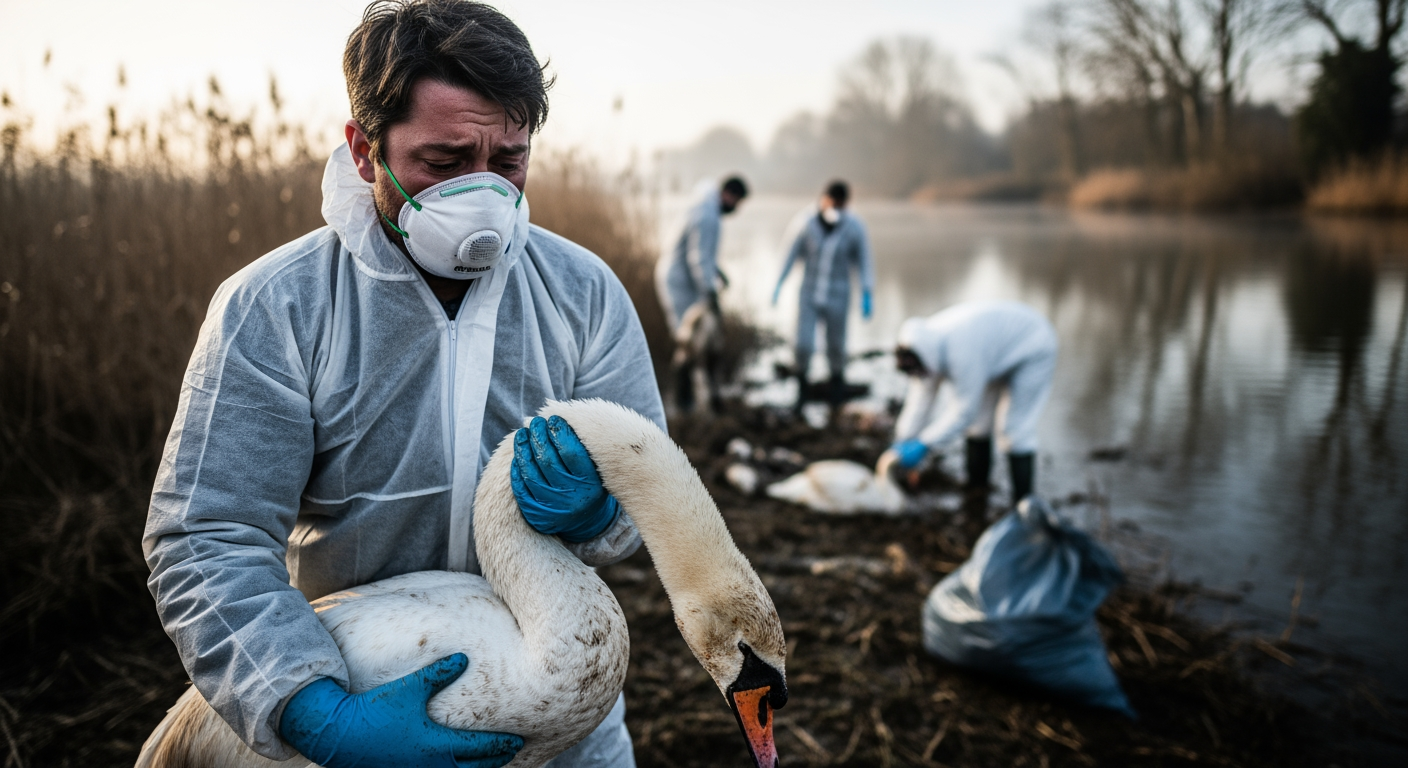 泰晤士河谷天鵝疑似爆發禽流感，當局展開圍堵行動